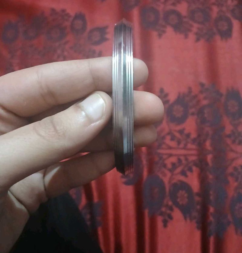 Elegant Silver Kada Bracelet