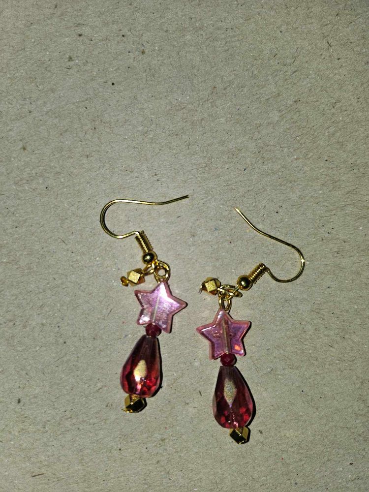 Handmade Cute Star &amp; Teardrop Earrings
