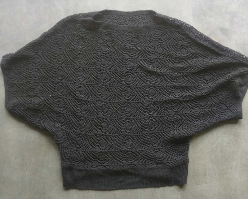 Stylish Dark Grey Knitted Top