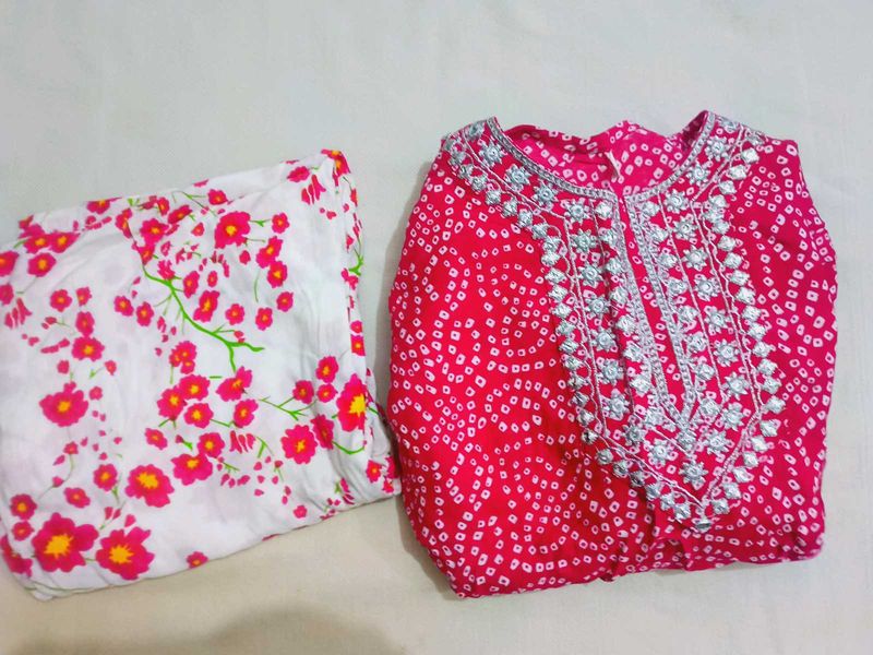 Pink Embroidered Kurta Set