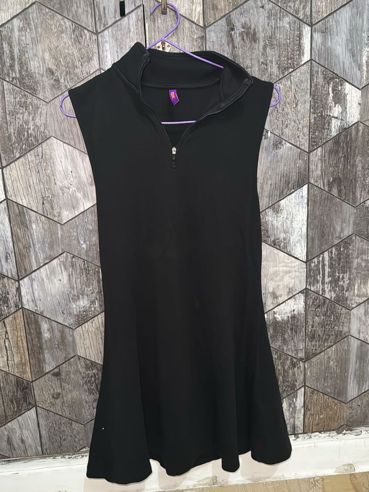 Sleek Black Sleeveless Mini Dress
