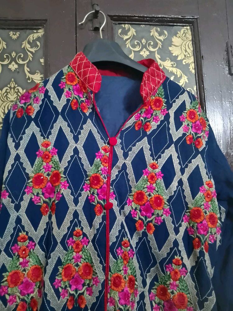 Embroidered Blue Kurta