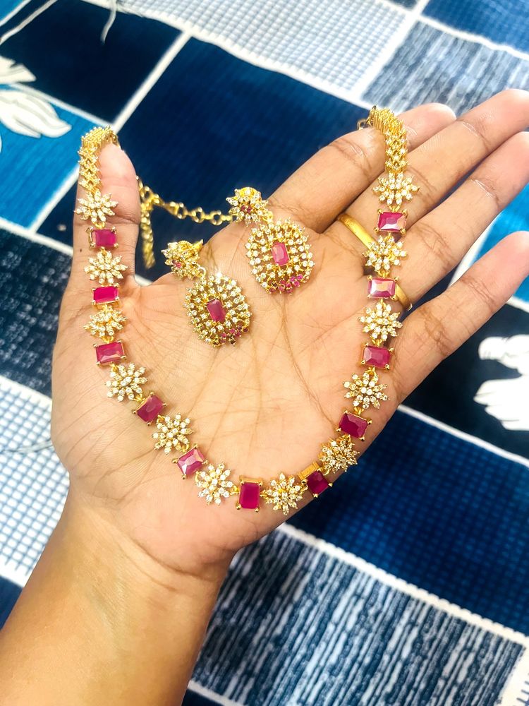 Cz necklace set