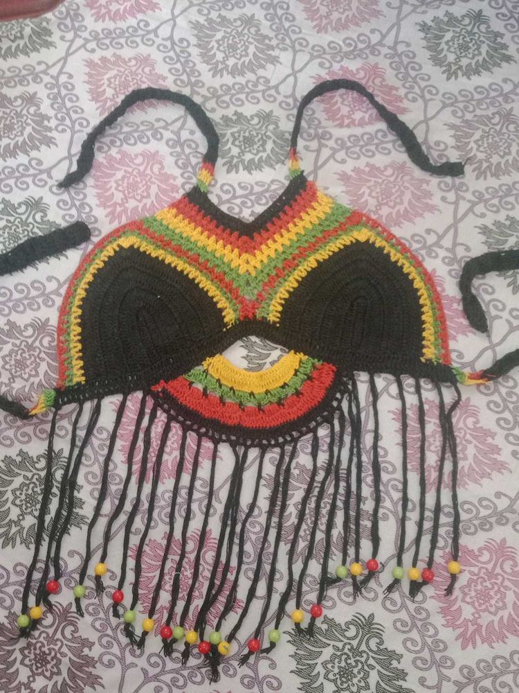Crochet Rasta Bikini Top