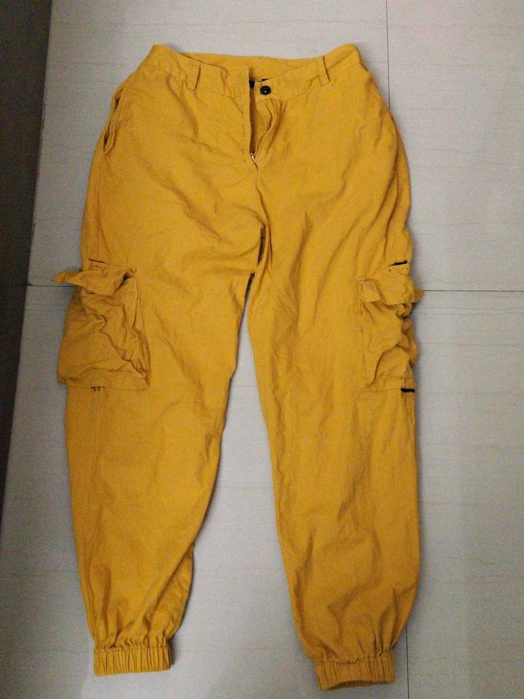 Trendy Mustard Cargo Pants