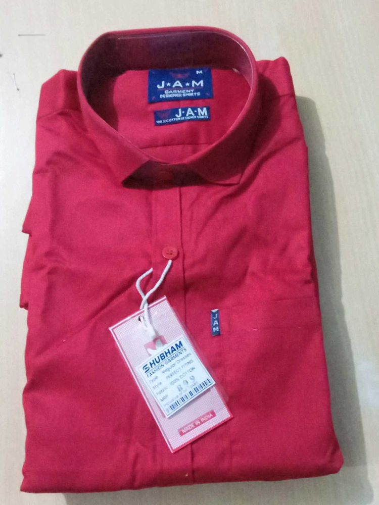 Men's Red JAM Regular Fit Shirt