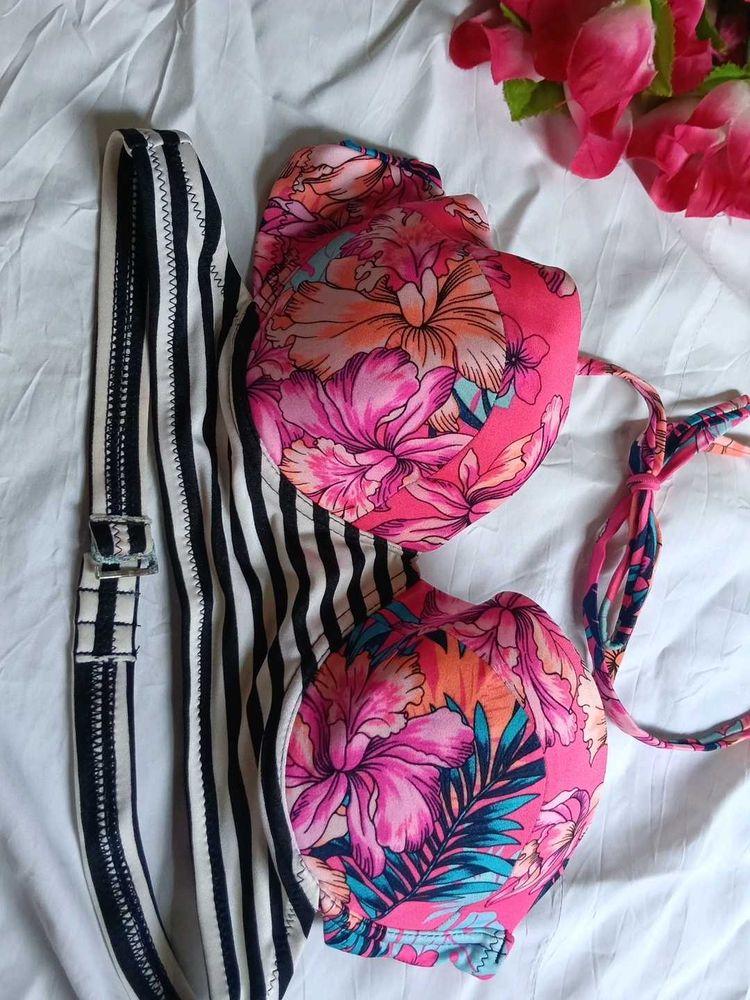 Vibrant Floral Bikini Top