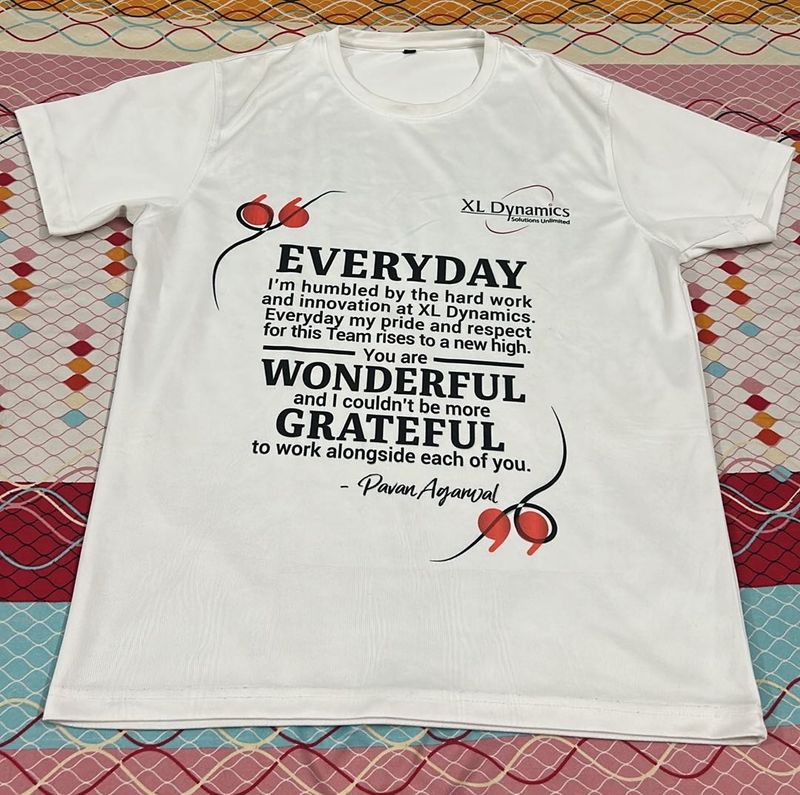 White XL Dynamics Motivational T-Shirt