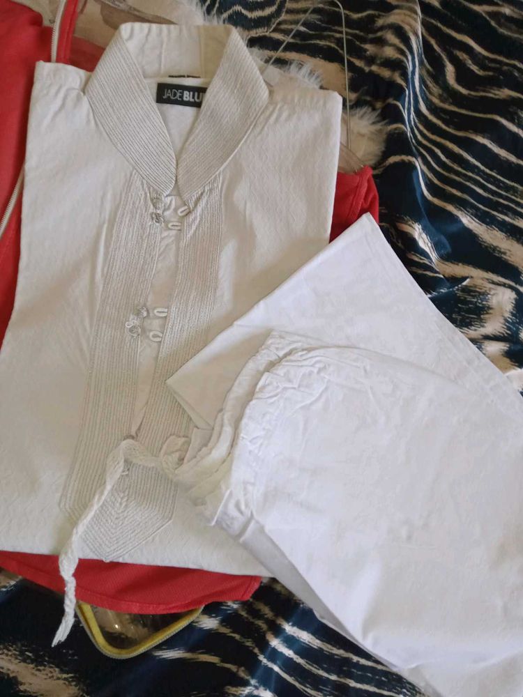 Elegant White Kurta Set
