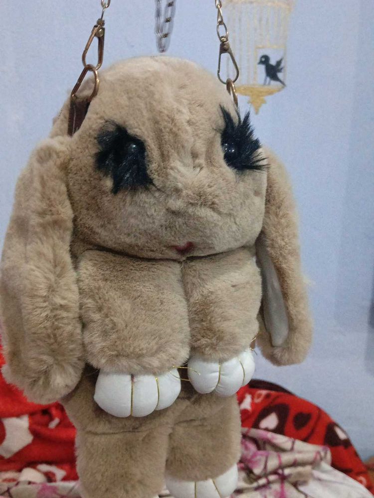 Cute Bunny Plush Crossbody Bag