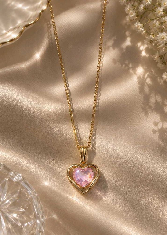 Gold Heart Pendant Necklace