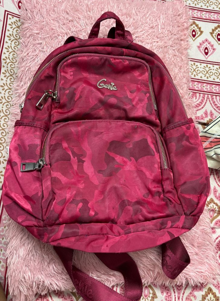 Genie Pink Camo mini Backpack