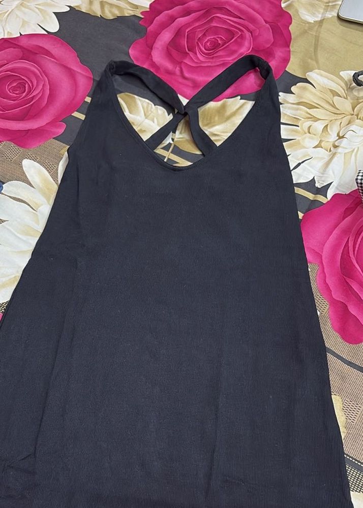 Black Halter Neck Dress