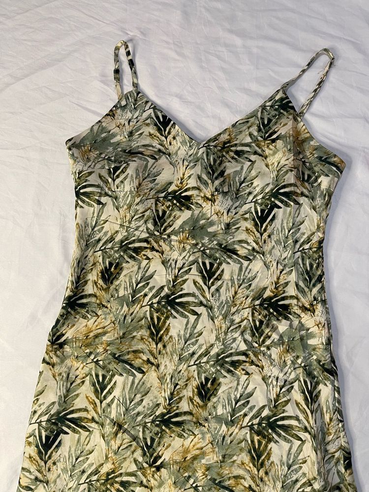Floral Print Spaghetti Strap Dress