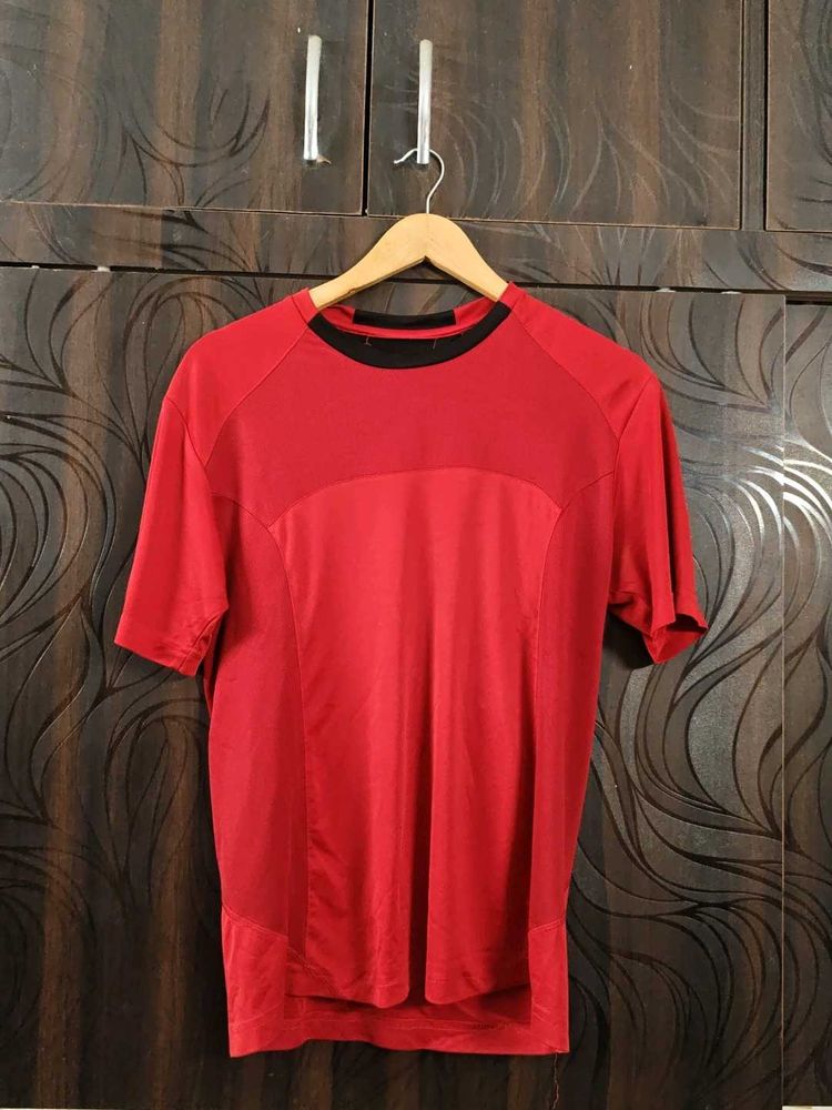 Men's Red Athletics Sports T-Shirt