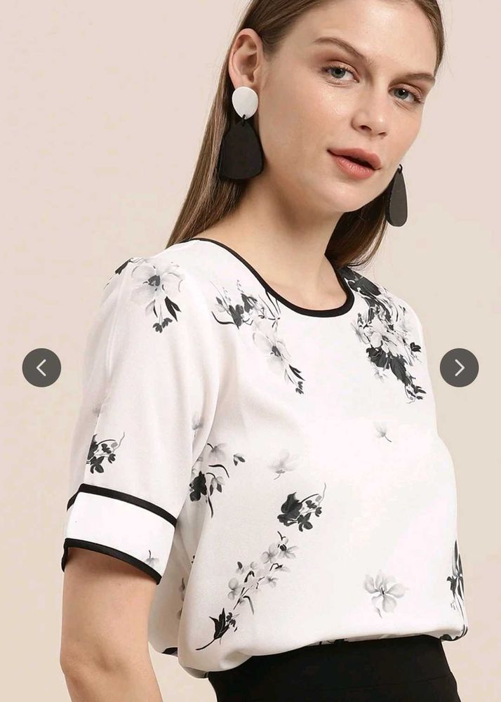 Chic Floral Print Top