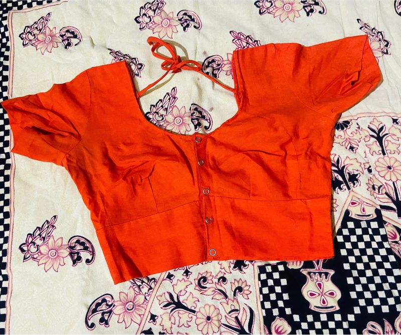 Orange Simple Blouse 🧡