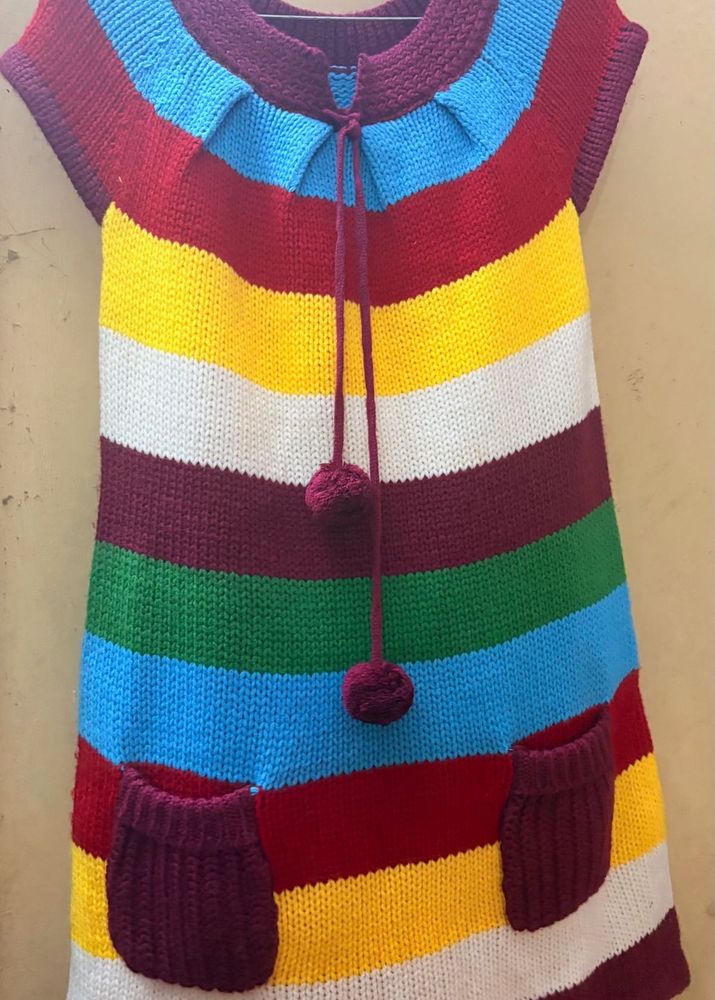 Colorful Striped Knit Dress