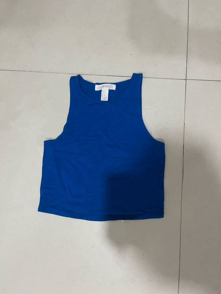 Forever21 Blue Crop Top