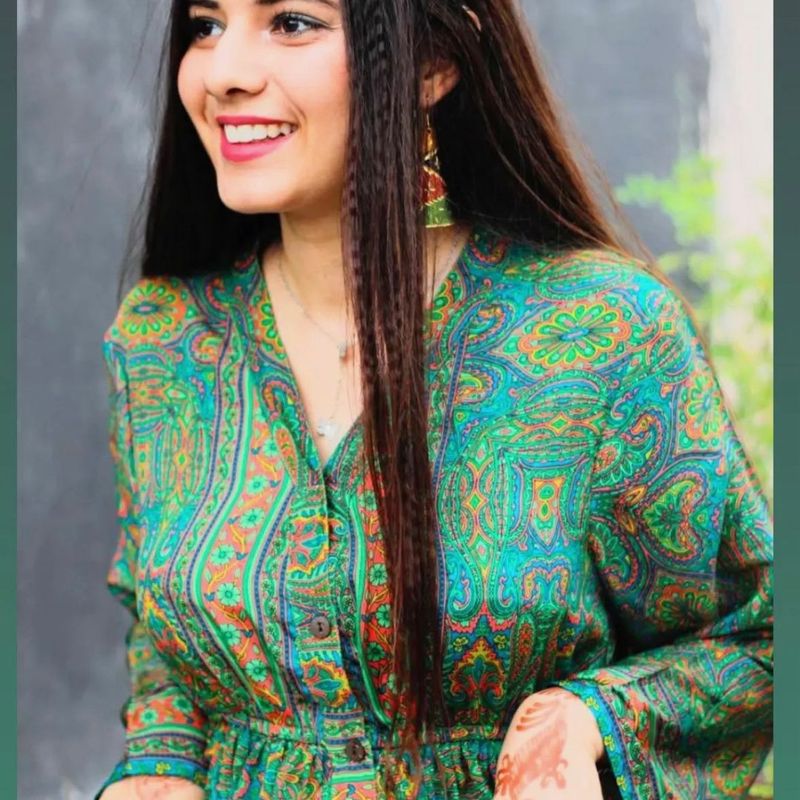 Vibrant Paisley Print Kurta