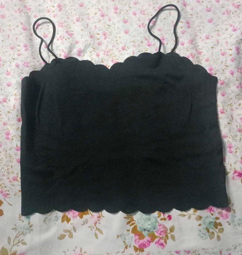 Black Scallop Bralette