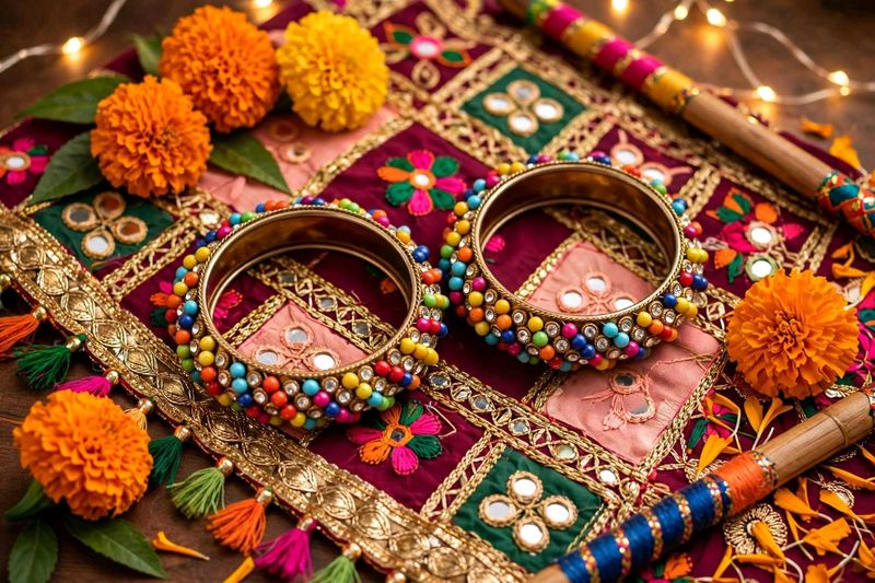 navratri beautiful beaded Bangles 💗