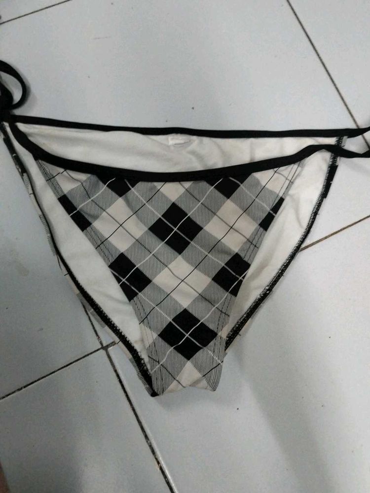 Women's Plaid Bikini Bottom