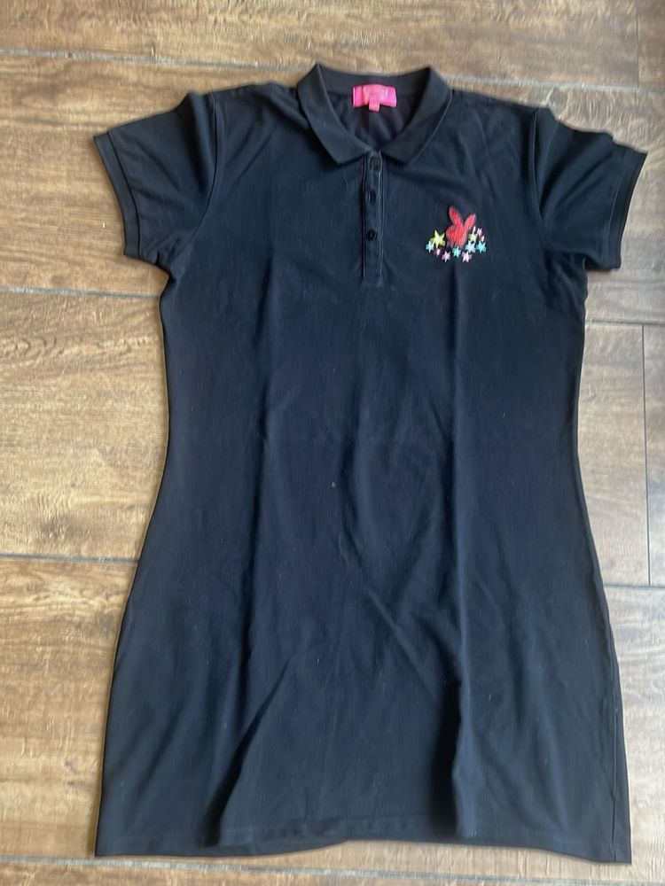 Original Playboy Bunny Black Polo Dress