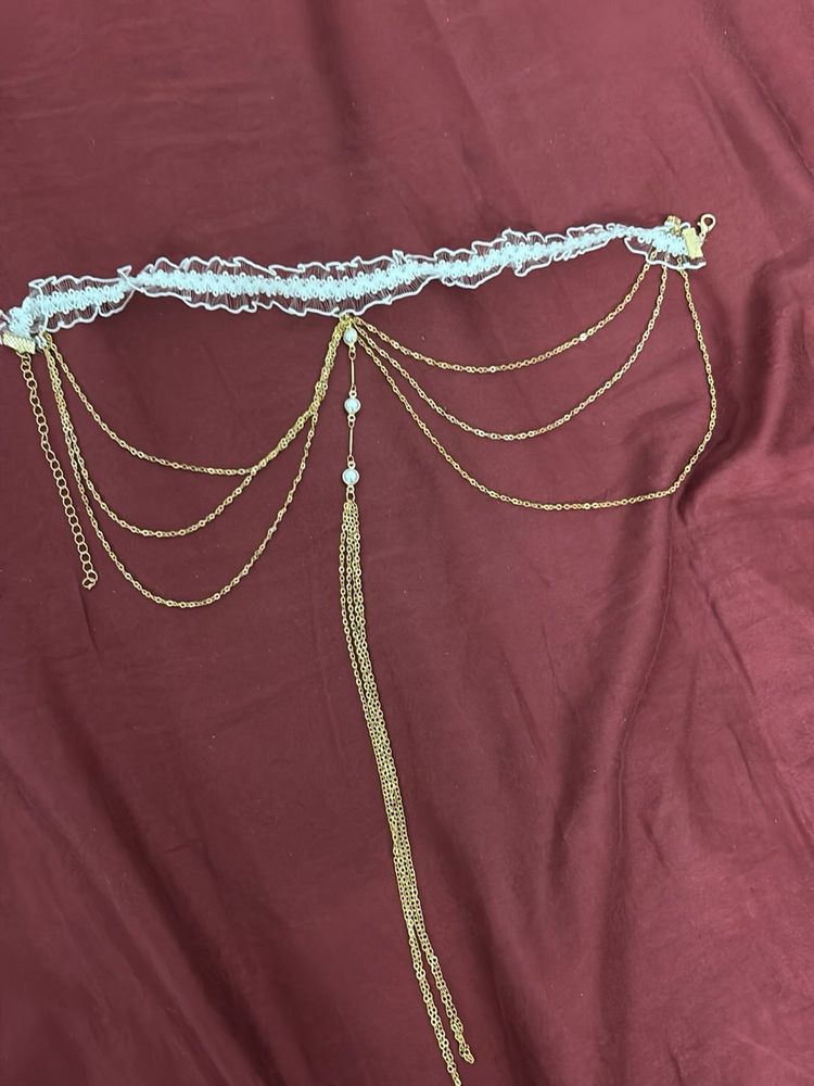 White Savana Thigh Chain