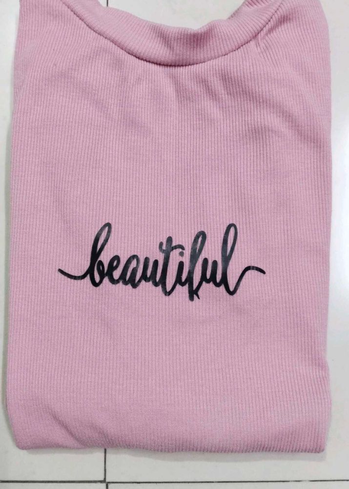 Pink "Beautiful" Graphic Top💗