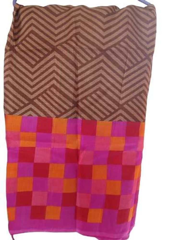 Vibrant Geometric Print Saree