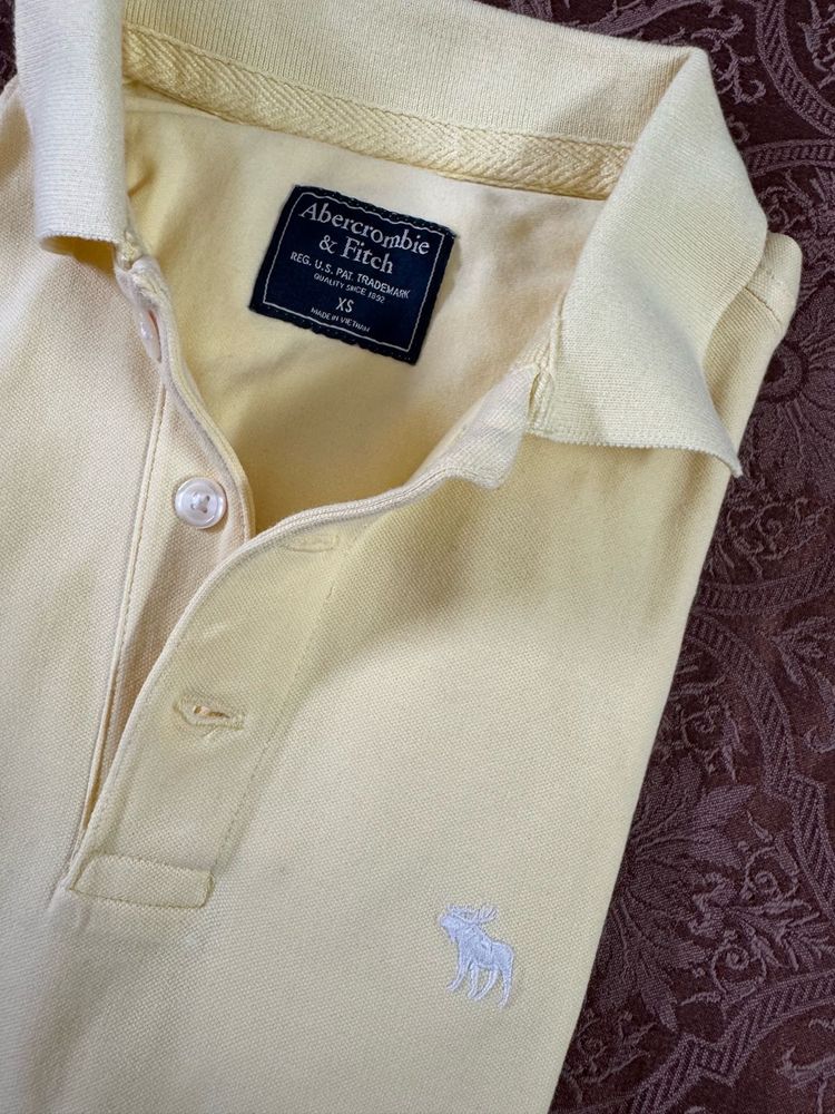 Abercrombie &amp; Fitch Yellow Polo Shirt