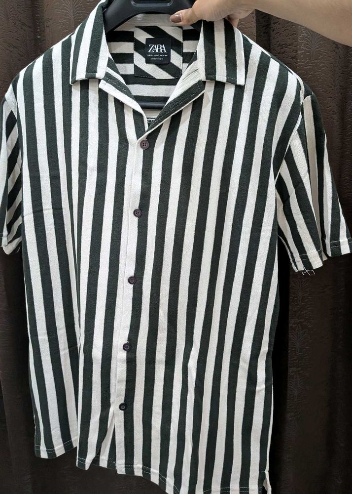Zara Striped Short Sleeve Shirt