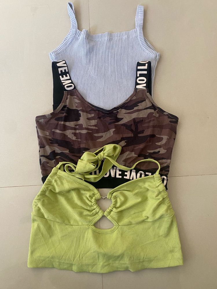 3 Pack Trendy Crop Tops