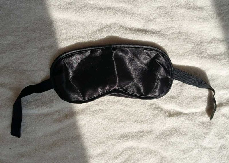 Unisex Satin Padded Sleep Mask w/ Velcro Strap