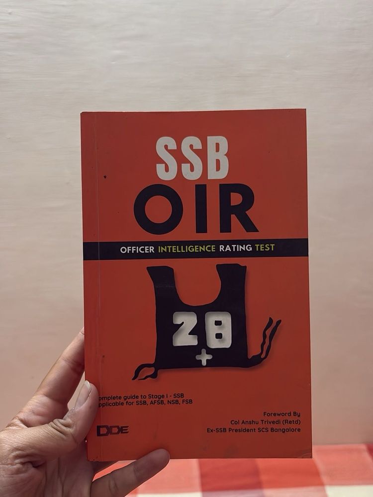 SSB OIR Officer Intelligence Rating Test Book