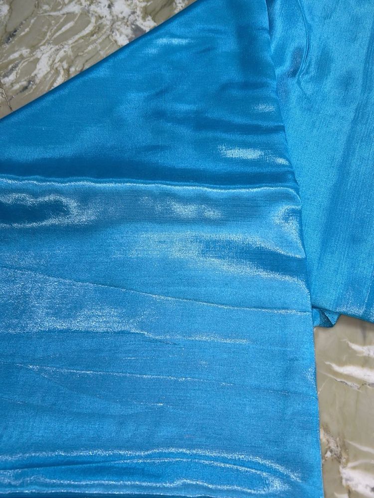 Vibrant Blue Silk Fabric