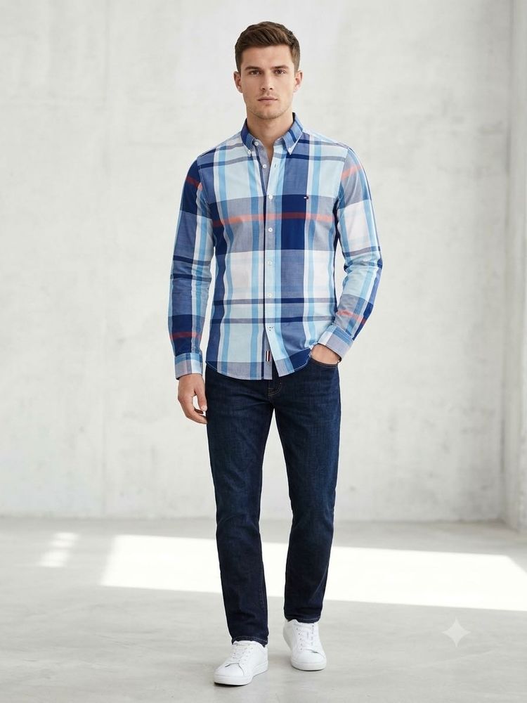 Men's Plaid Button-Down Shirt