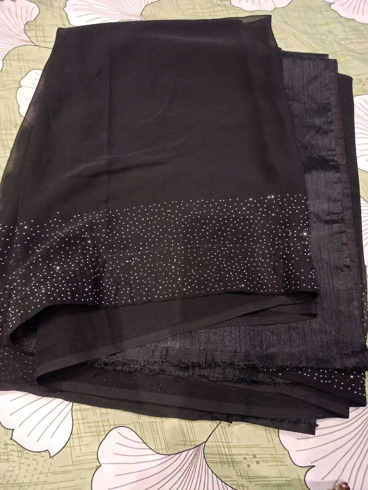 New Elegant Black Saree
