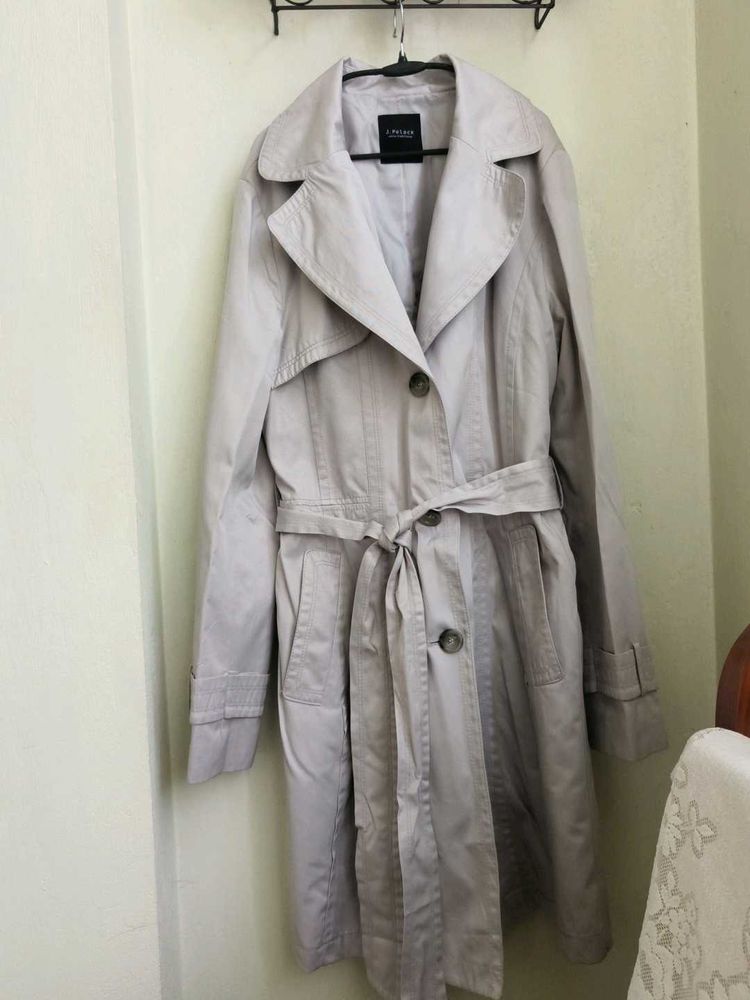 Classic Light Grey Trench Coat