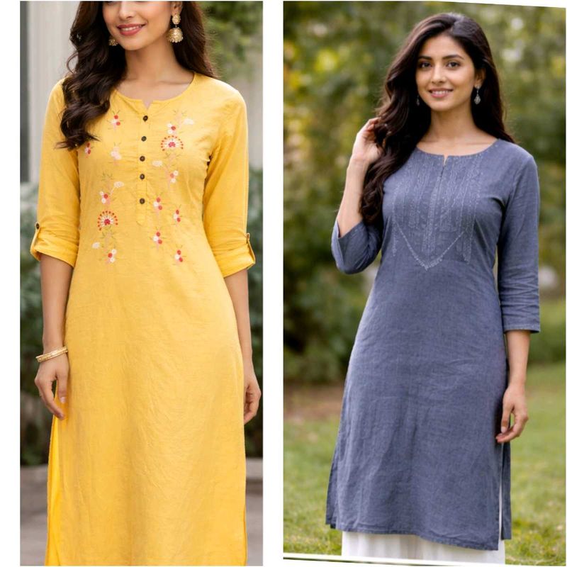 Elegant Embroidered Kurtis combo