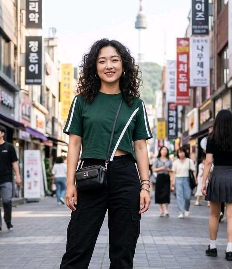 Stylish Crop Top with Side Sling Bag