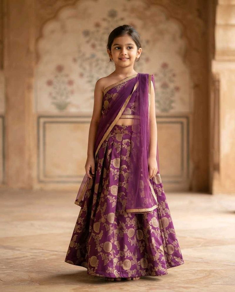 beautiful brocade lehnga for diwali