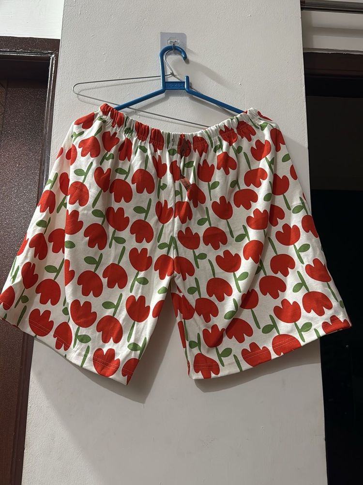 Cute Floral Pajama Shorts