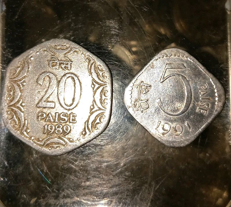 Coin 20 Paise &amp; 5 Paise