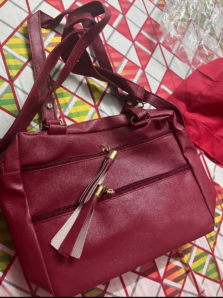 Red Handpurse New With Tag