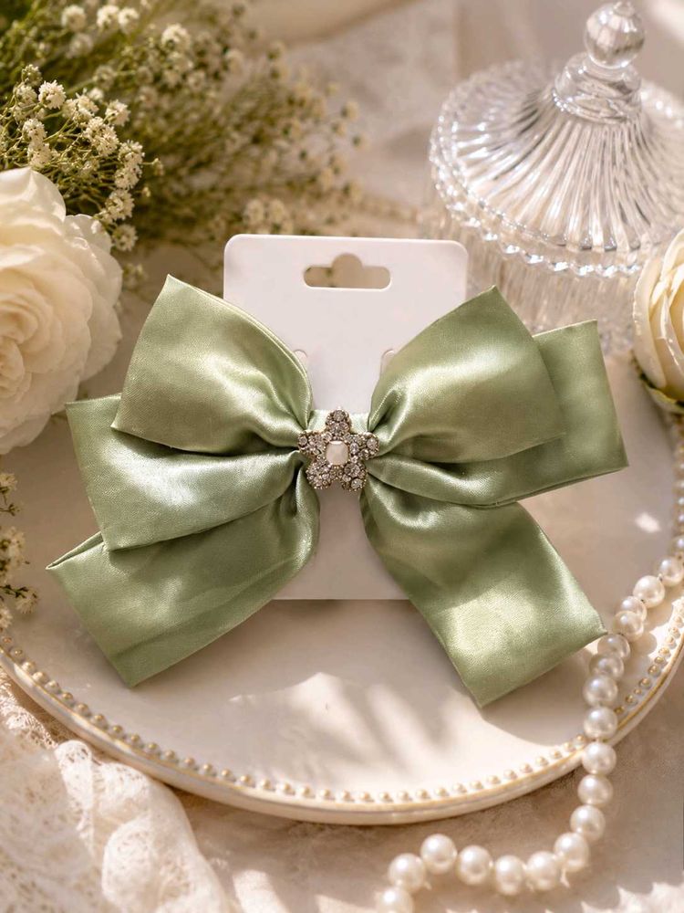 Elegant Satin Bow Hair Clip