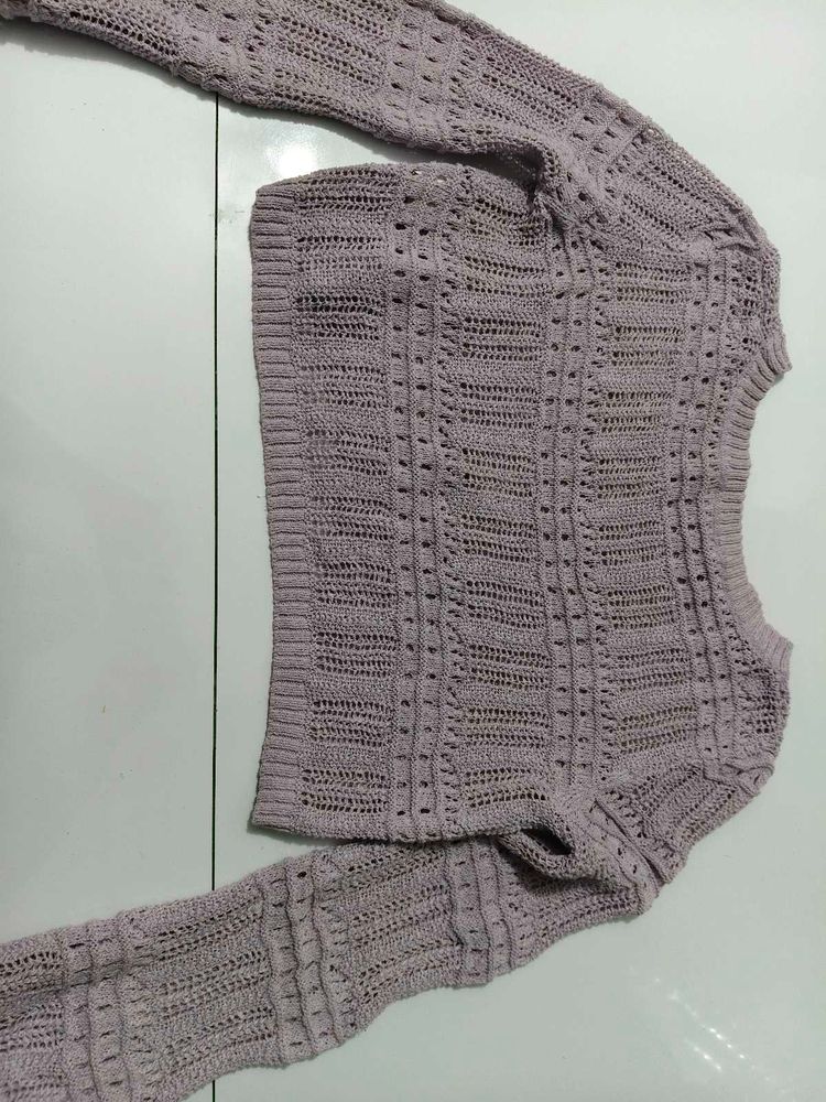 Cropped Knit Sweater