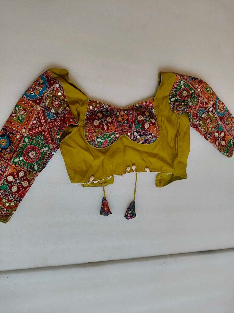 Embroidered Mirror Work Blouse