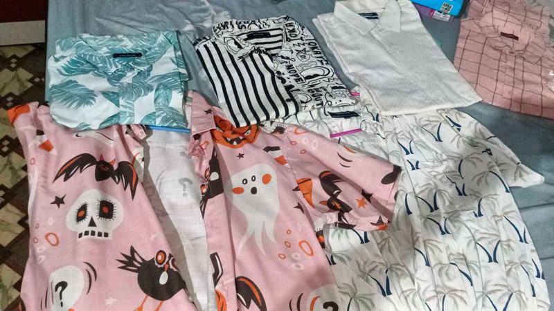 5 Men's Casual Button-Down Shirts (Lot)